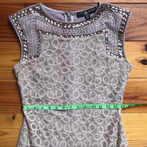 Little Mistress London Peach Beaded Dress, NWOT, S - Picture 7 of 15